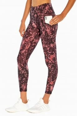 Marika Balance Collection Printed Side Pocket Eclipse Ankle Legging Bottoms