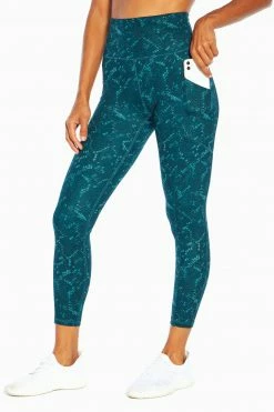 Marika Balance Collection Printed Side Pocket Eclipse Ankle Legging Bottoms