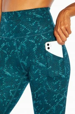 Marika Balance Collection Printed Side Pocket Eclipse Ankle Legging Bottoms
