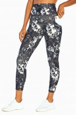 Marika Balance Collection Printed Side Pocket Eclipse Ankle Legging Bottoms