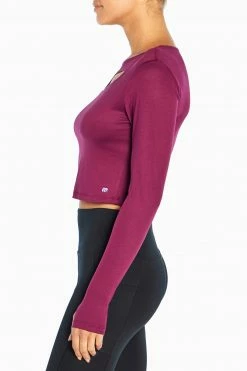 Marika Cycle House Cropped Sawyer Long Sleeve Top