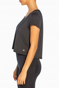 Marika Features Glow Up Cropped Short Sleeve Tee