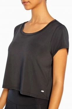 Marika Features Glow Up Cropped Short Sleeve Tee