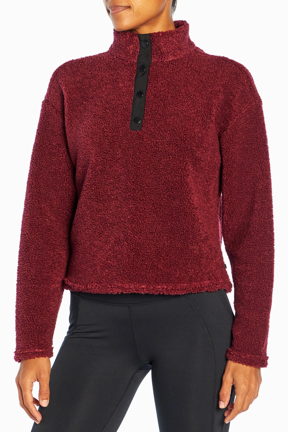 Marika Tyra Cropped Sherpa Pullover 1 Marika Tyra Cropped Sherpa Pullover