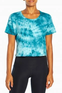 Marika Tie Dye Boxy Crop Short Sleeve Tee Playful Prints