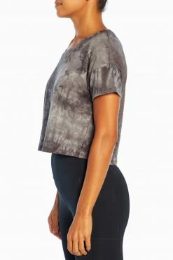 Marika Tie Dye Boxy Crop Short Sleeve Tee Playful Prints