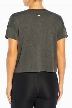 Marika Switchback Cropped Short Sleeve Tee Tops