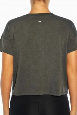 Marika Switchback Cropped Short Sleeve Tee Tops