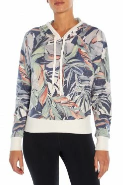 Marika Playful Prints Sit Back Cropped Hoodie