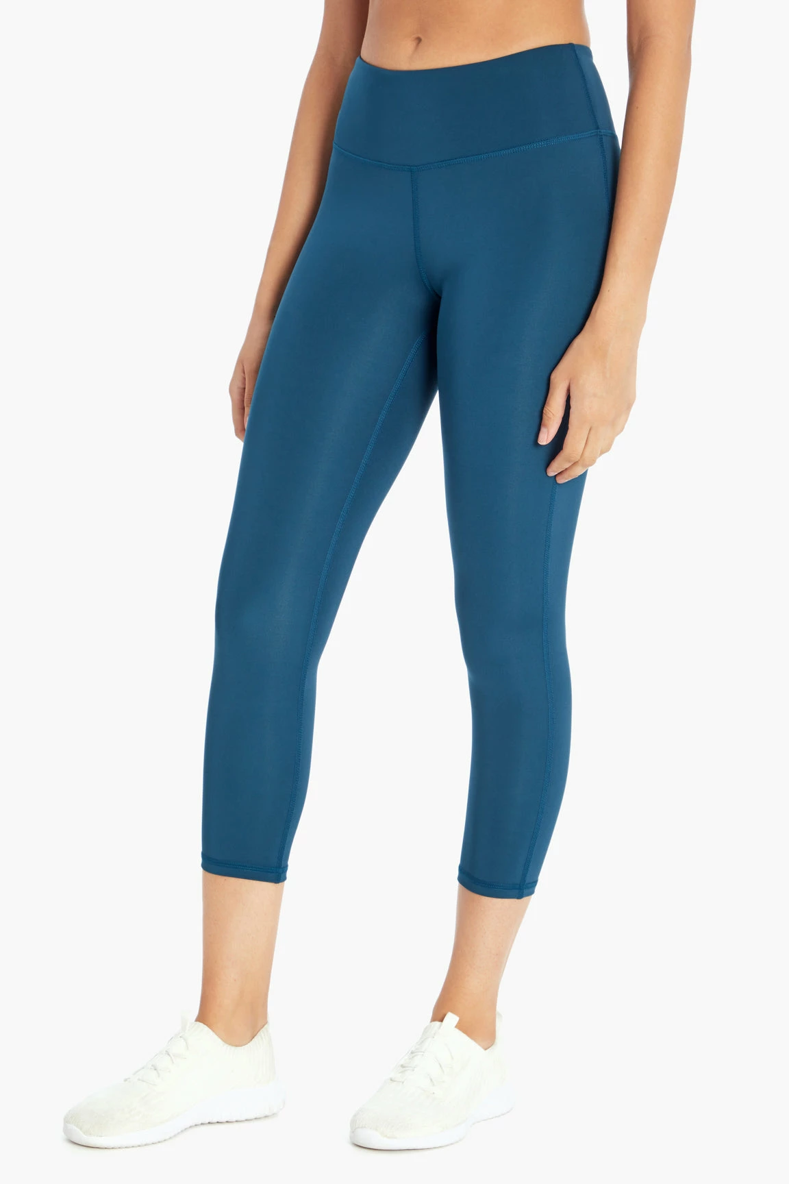 Marika Sport Solid Capri Legging - Teal Nights 1 Marika Sport Solid Capri Legging - Teal Nights
