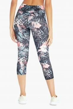 Marika Sport Palm Printed Capri Legging - Peach Tropics 11 Marika Sport Palm Printed Capri Legging - Peach Tropics