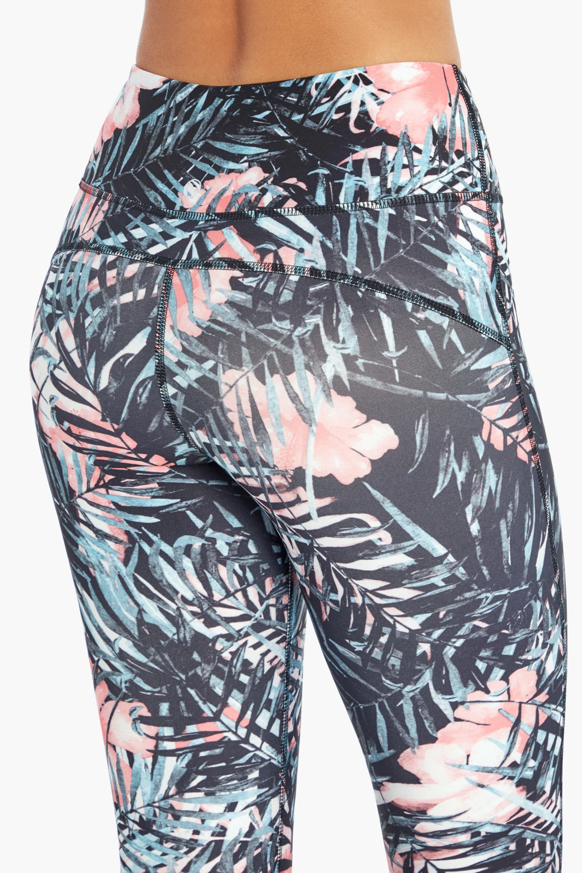 Marika Sport Palm Printed Capri Legging - Peach Tropics 6 Marika Sport Palm Printed Capri Legging - Peach Tropics