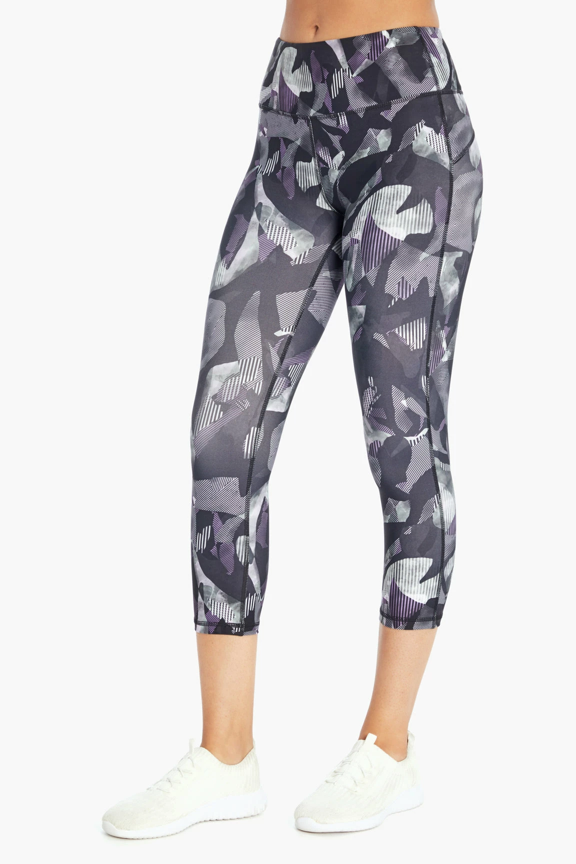 Marika Sport Line Geo Printed Capri Legging - Viola 1 Marika Sport Line Geo Printed Capri Legging - Viola