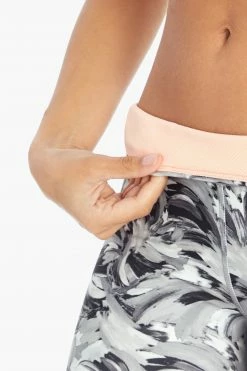 Marika Sport Swirled Paint Printed Capri Legging - Black